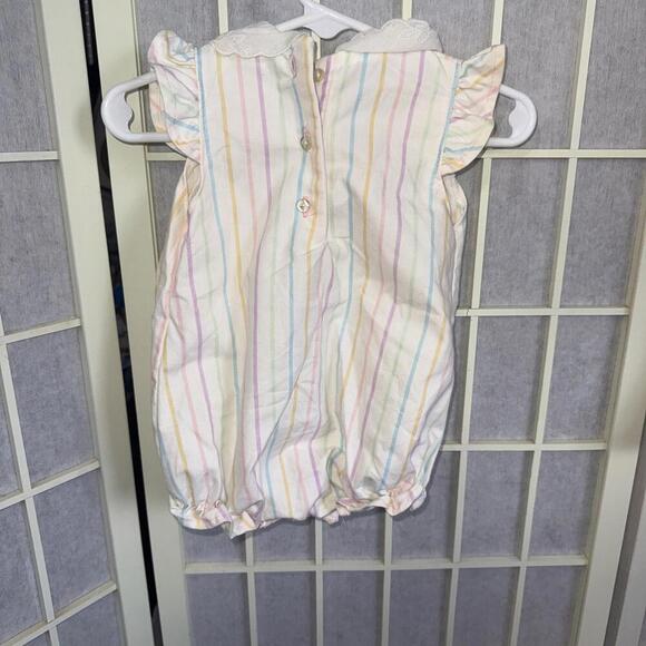 Vintage Health-Tex Baby Bubble Retro Vibrant Colors Striped 9 Months Health Tex - Picture 2 of 15